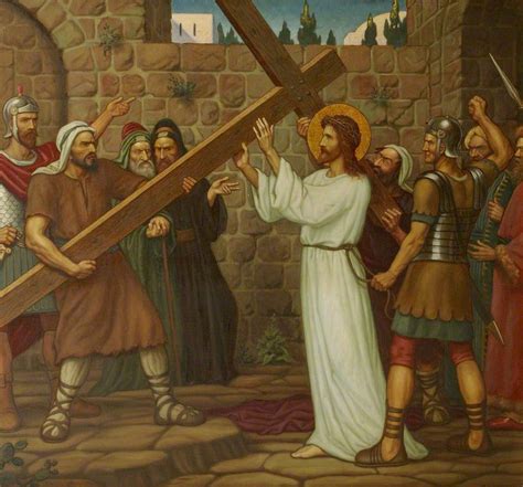 jesus receives the cross